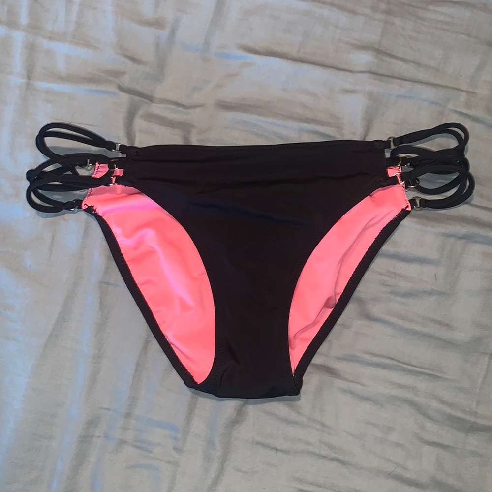 Victoria secret PINK  black bikini bottoms